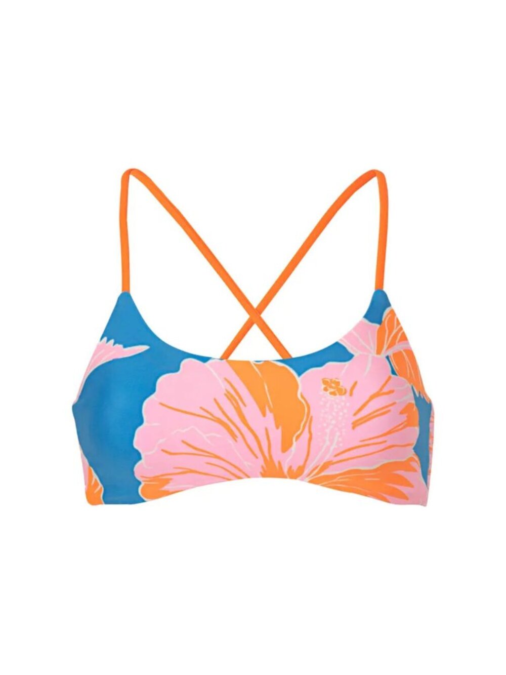 New! Maaji Bright Blue Magnolia Mirage Vienna Bikini Top Medium 34396